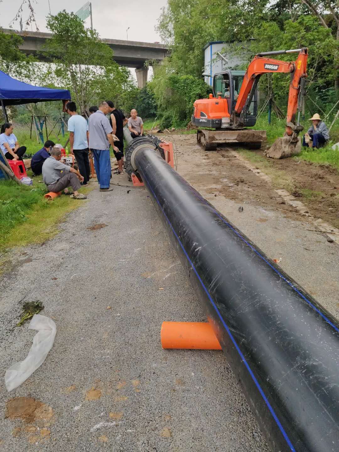 重庆污水管网改造施工现场